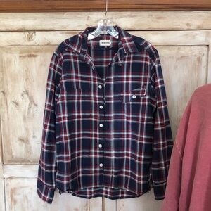 Taylor Stitch Red White and Blue Plaid Shirt size 40/M